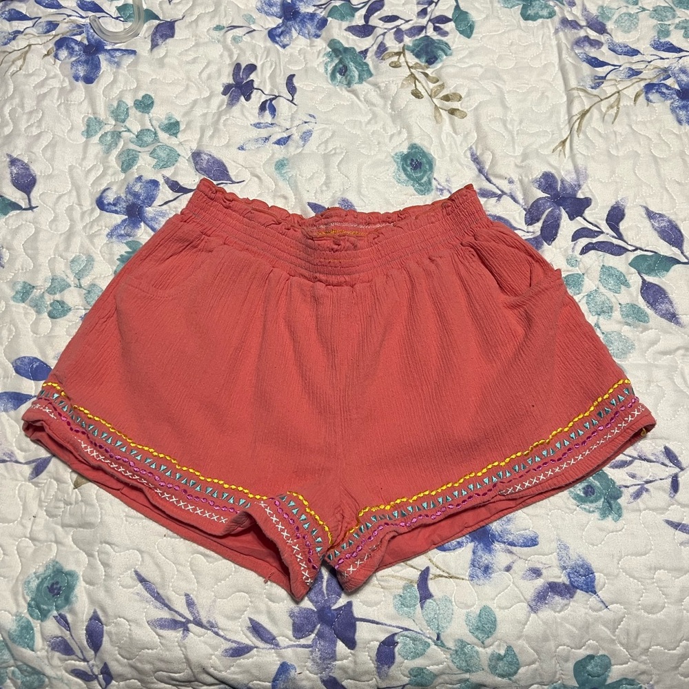 Girls pink bohemian shorts